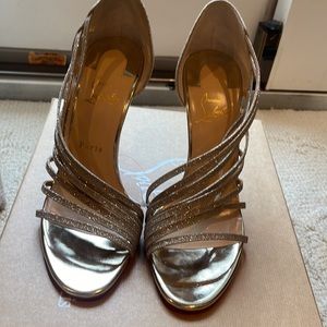 New in box Christian Louboutin norinq 100 glitter mini sz: 39.5 $750